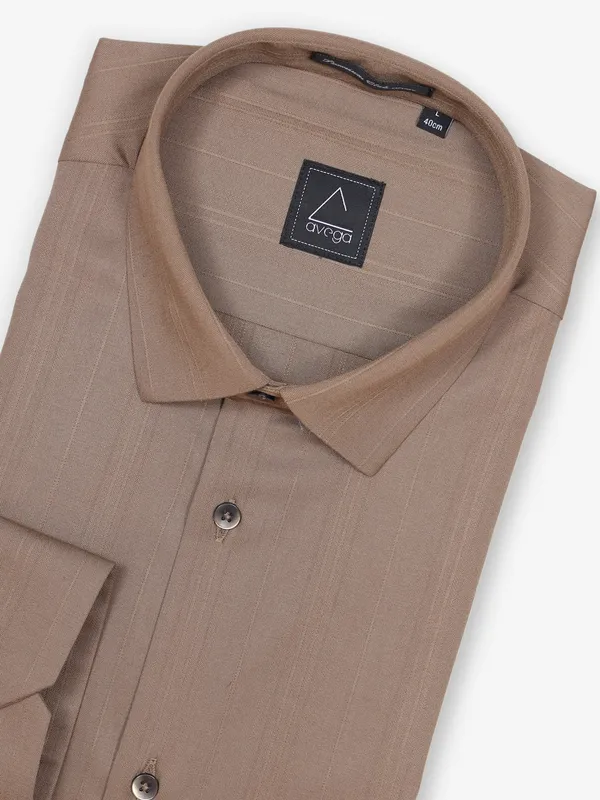 AVEGA light brown cotton party shirt