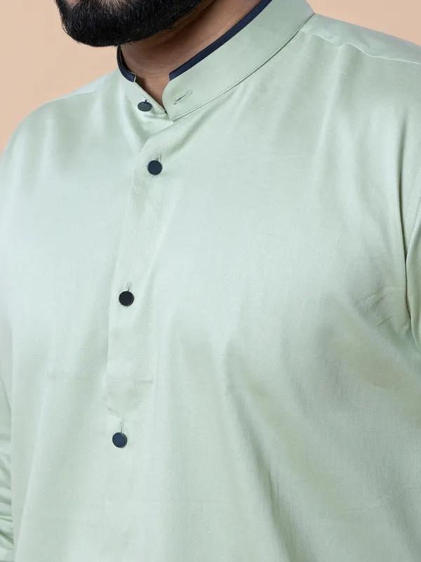 Avega light green plain shirt in cotton