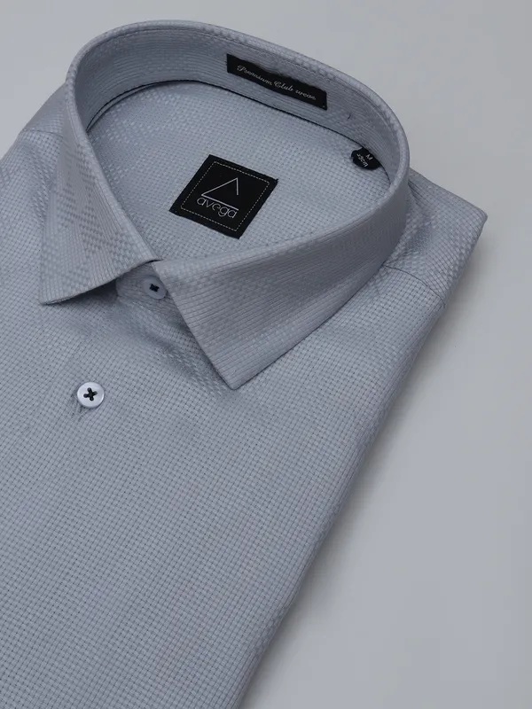 Avega light grey cotton shirt