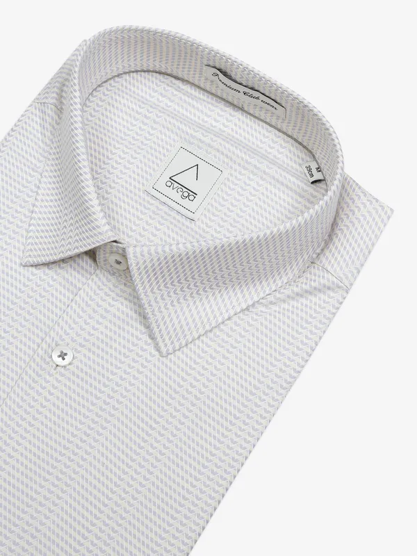 Avega light yellow cotton texture shirt