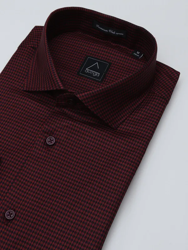 Avega maroon party look shirt