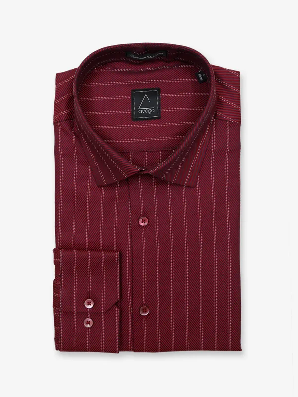 Avega maroon textured shirt