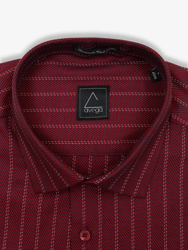 Avega maroon textured shirt