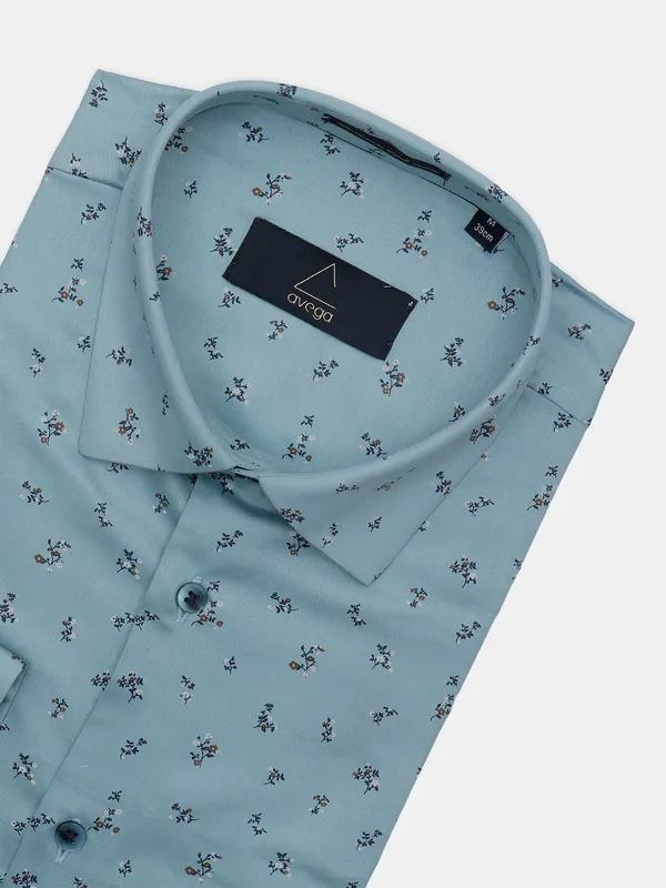 Avega blue party wear cotton shirt for men