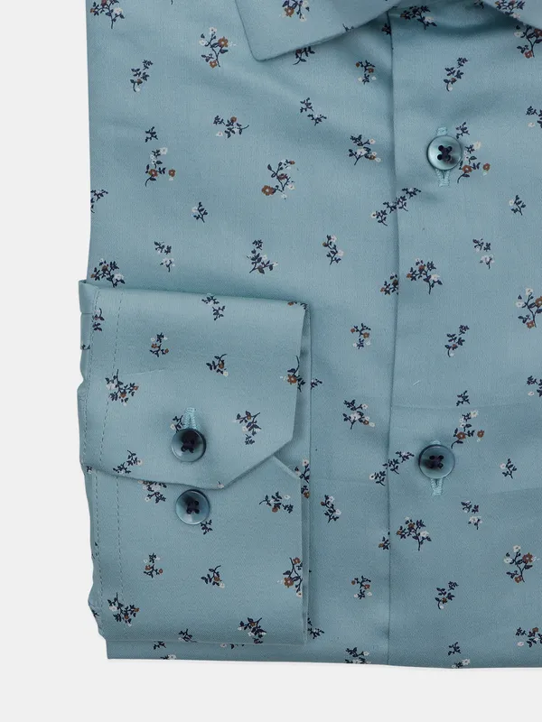 Avega blue party wear cotton shirt for men