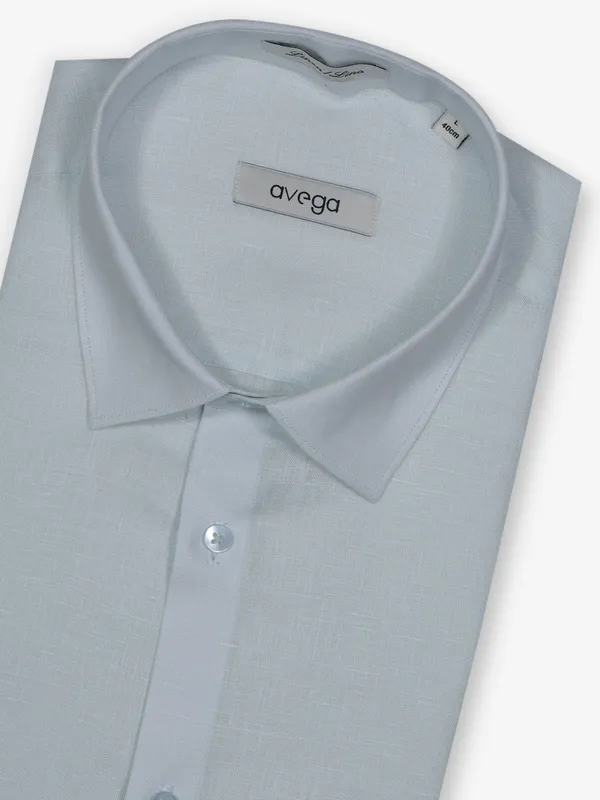 AVEGA mint green plain linen shirt