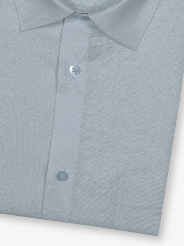AVEGA mint green plain linen shirt