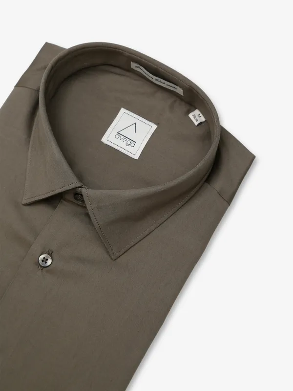 Avega moss green plain shirt