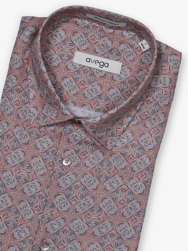 AVEGA multi color printed linen shirt