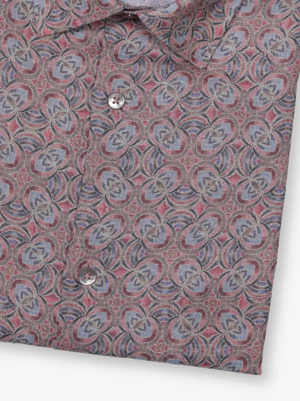 AVEGA multi color printed linen shirt