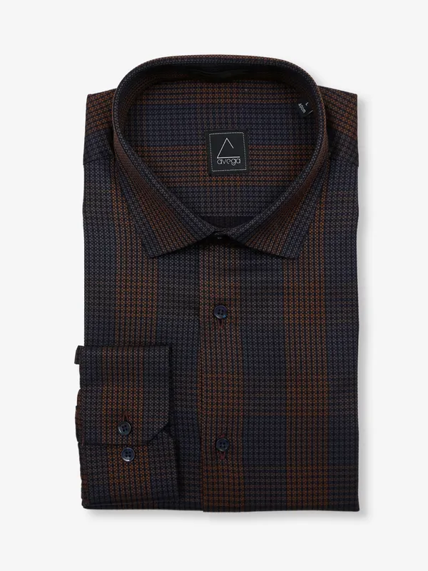 Avega navy textured shirt