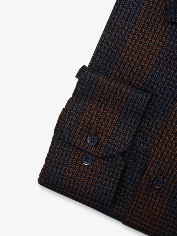 Avega navy textured shirt