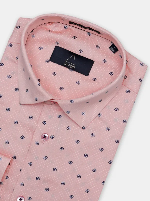 Avega peach hue cotton shirt