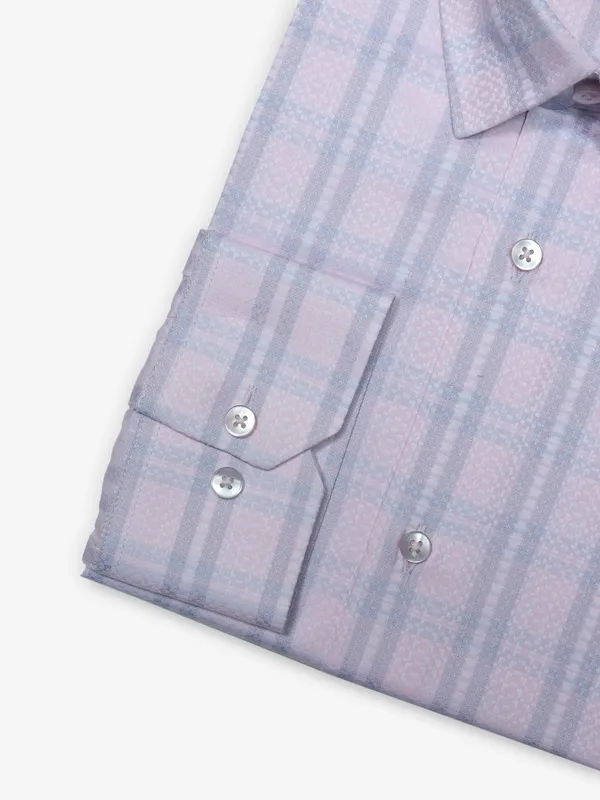 AVEGA pink cotton checks formal shirt