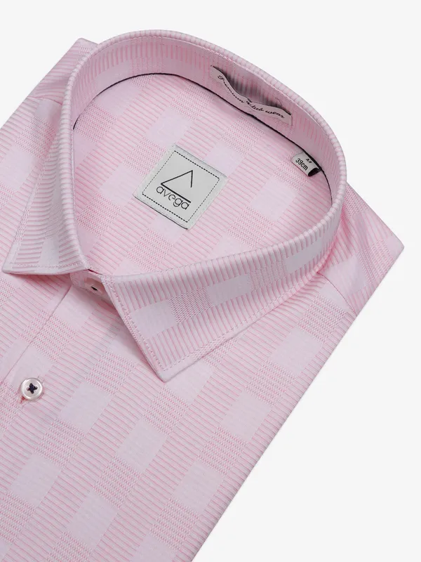 Avega pink cotton shirt in texture