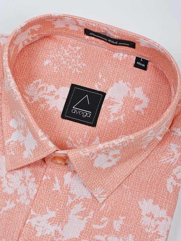 Avega pink printed cotton farbic shirt