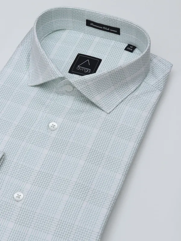 Avega pista green and white cotton shirt
