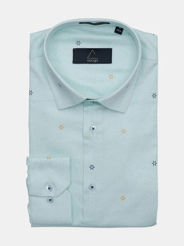Avega pista green color cotton shirt
