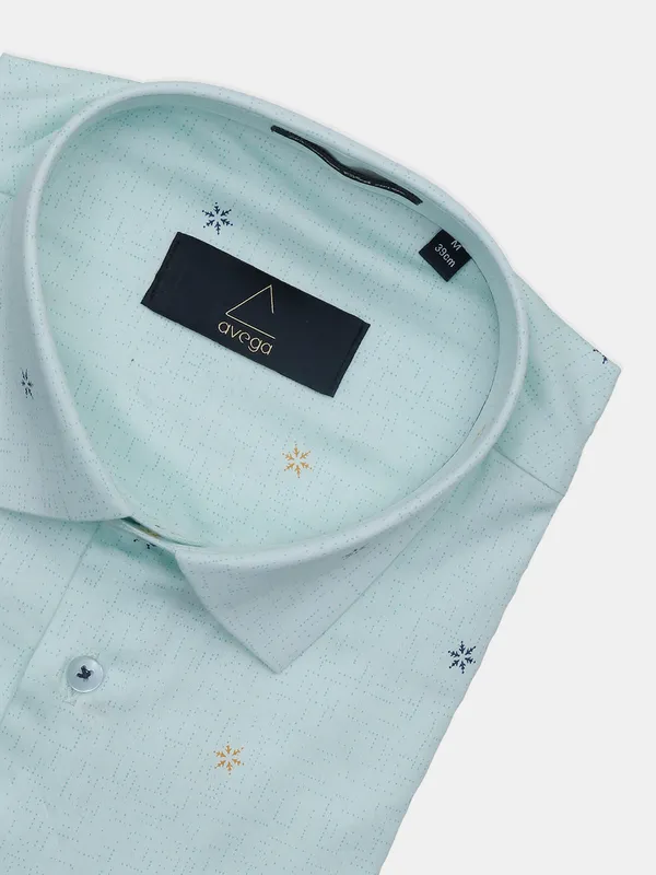 Avega pista green color cotton shirt