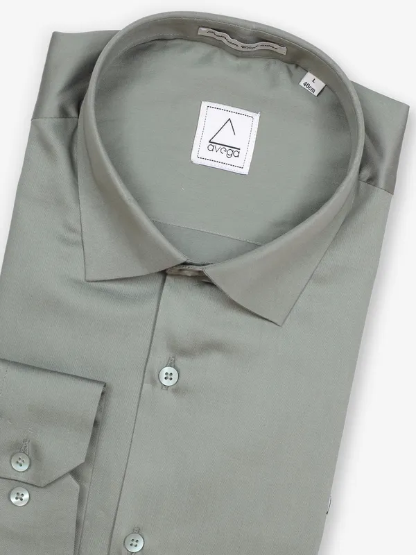 AVEGA pista green plain shirt