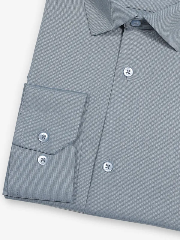AVEGA plain light grey cotton partywear shirt