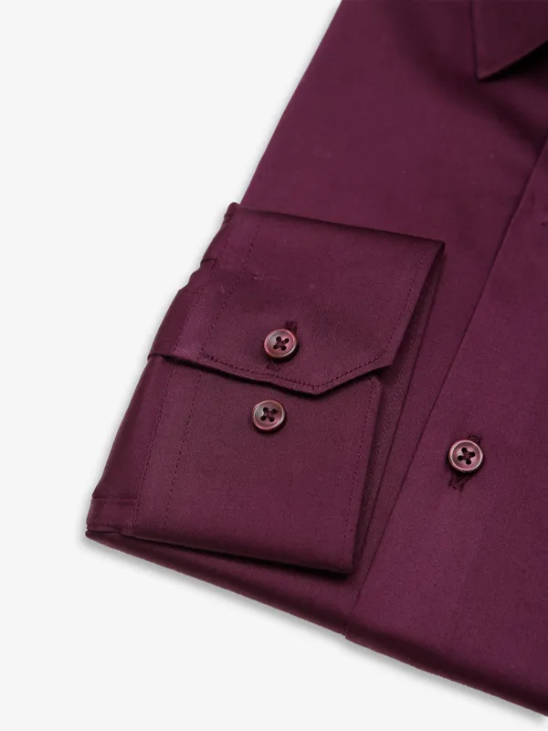 Avega purple plain cotton shirt