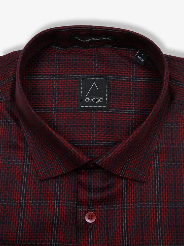 Avega red checks shirt