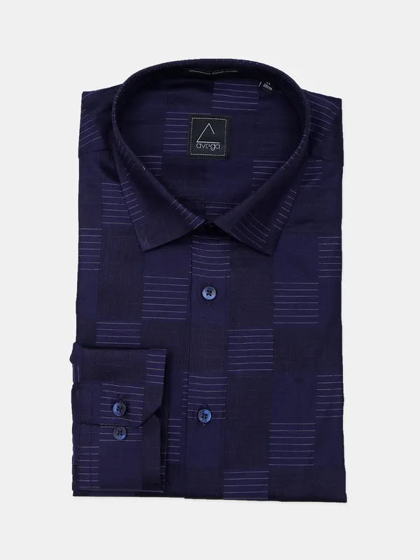 Avega royal blue cotton shirt for men