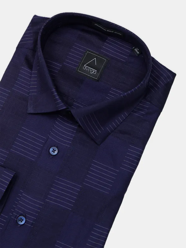 Avega royal blue cotton shirt for men