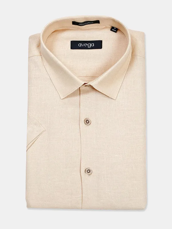 Avega solid line beige shirt