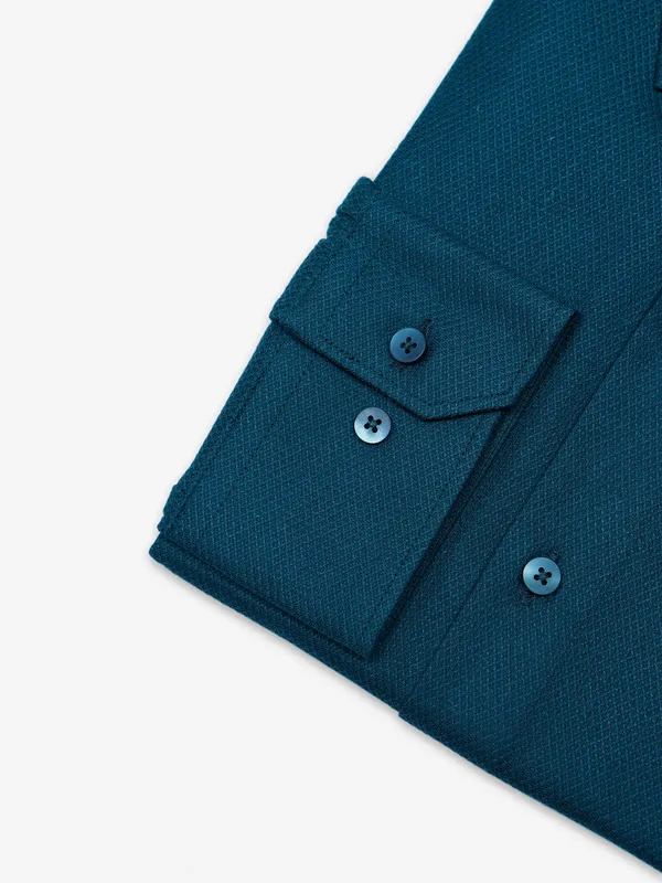 Avega teal blue cotton shirt