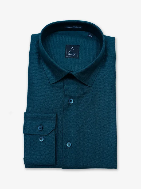 Avega teal blue cotton shirt