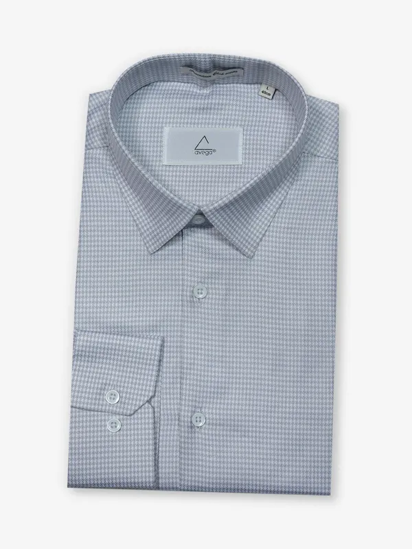 AVEGA texture cotton formal shirt in white