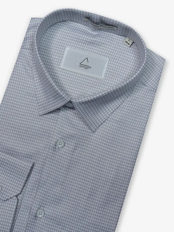 AVEGA texture cotton formal shirt in white