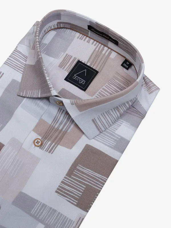 Avega texture white cotton shirt