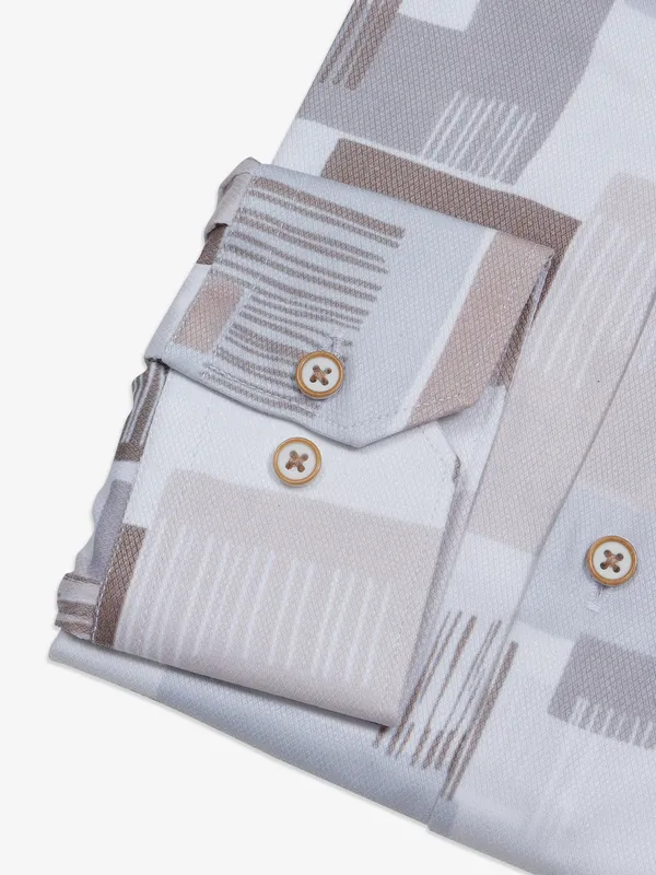 Avega texture white cotton shirt