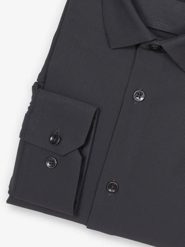 AVEGA textured black cotton party shirt