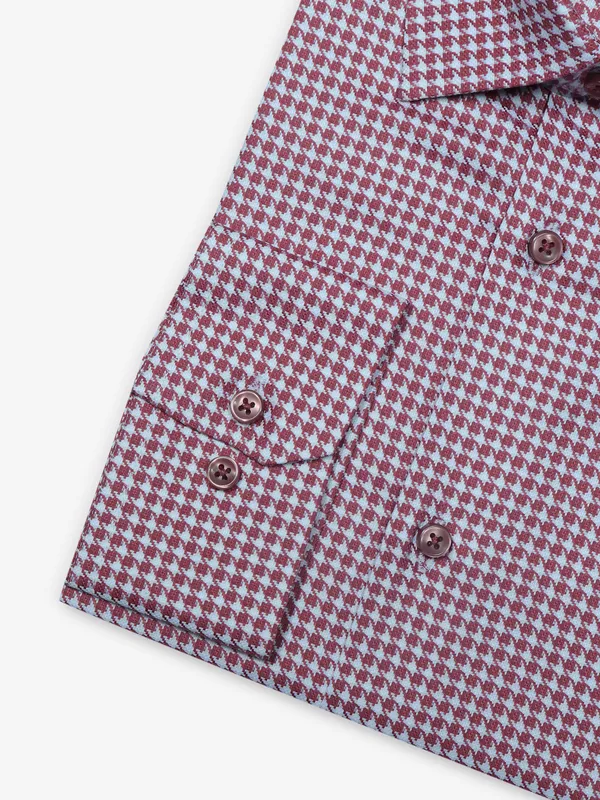 AVEGA white and maroon cotton shirt
