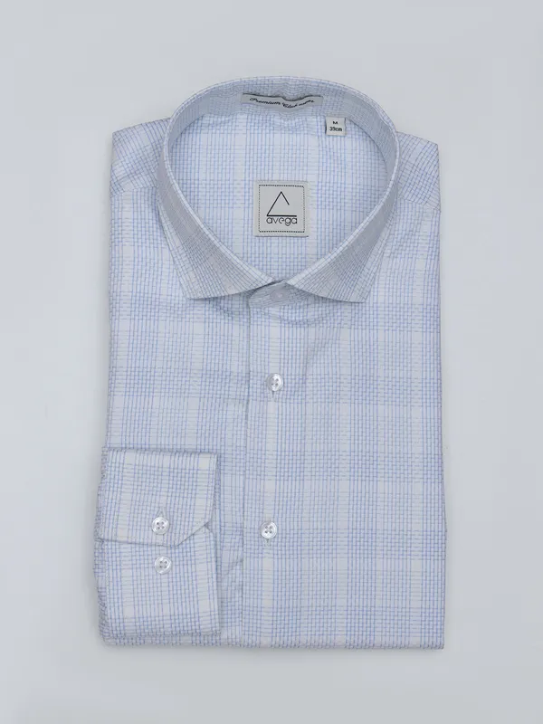 Avega white and sky blue shirt