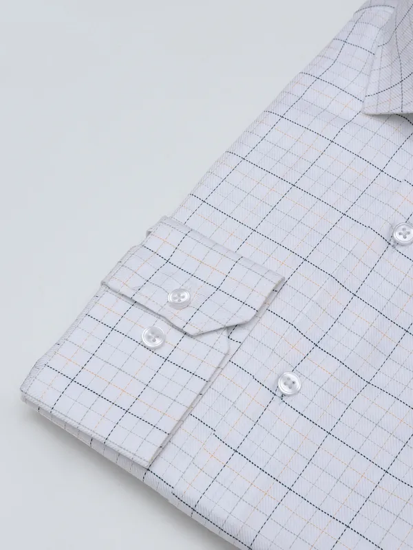 Avega white checks pattern shirt