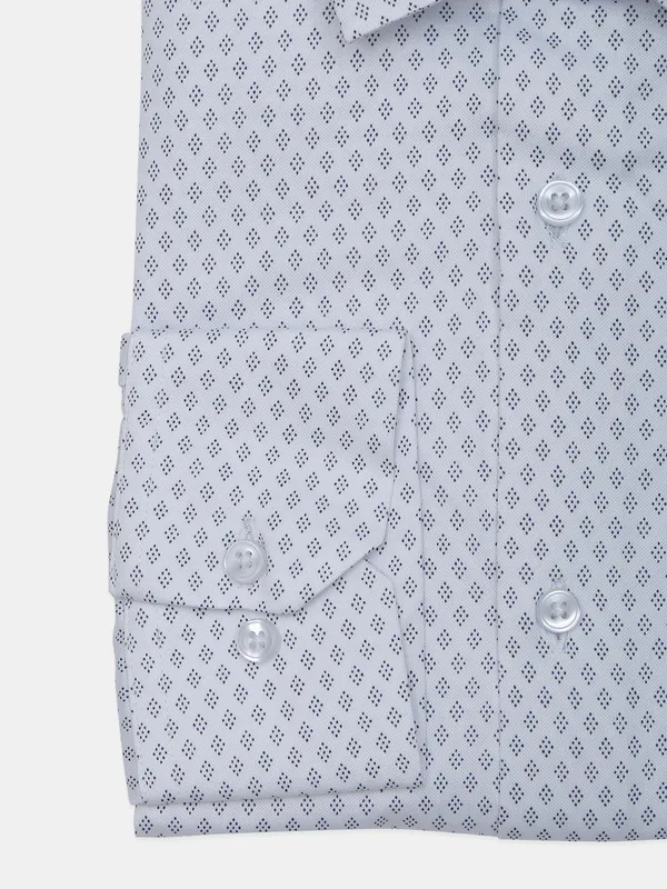 Avega white cotton printed shirt for party