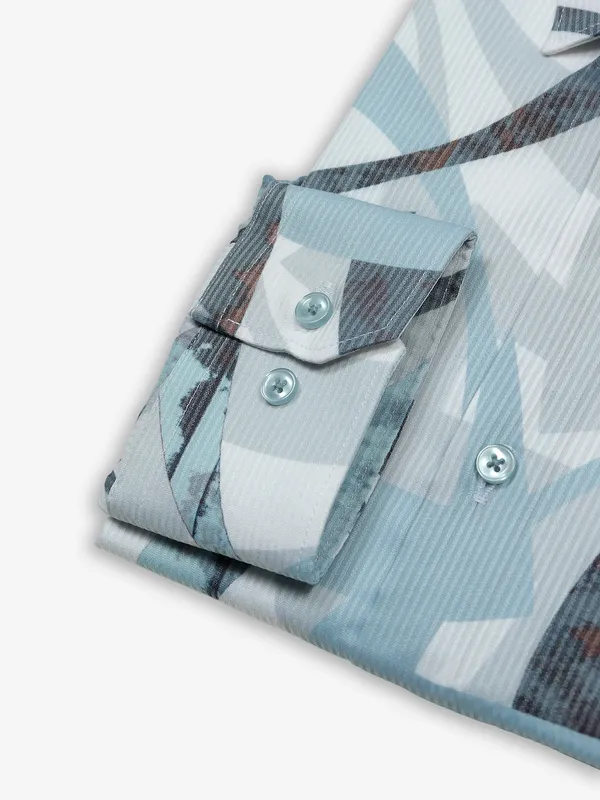 AVEGA white printed full sleeves shirt