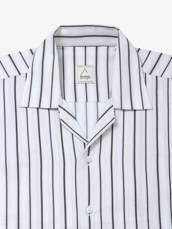 AVEGA white stripe casual shirt