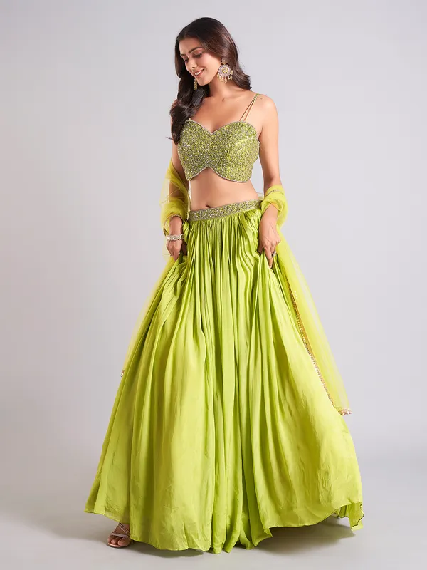 Awesome light green lehenga choli