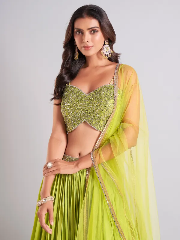 Awesome light green lehenga choli