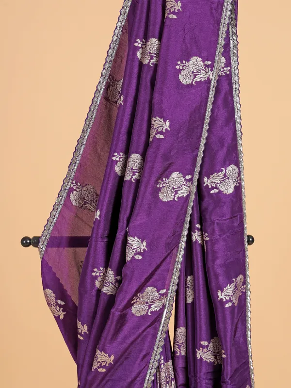 Awesome purple silk saree