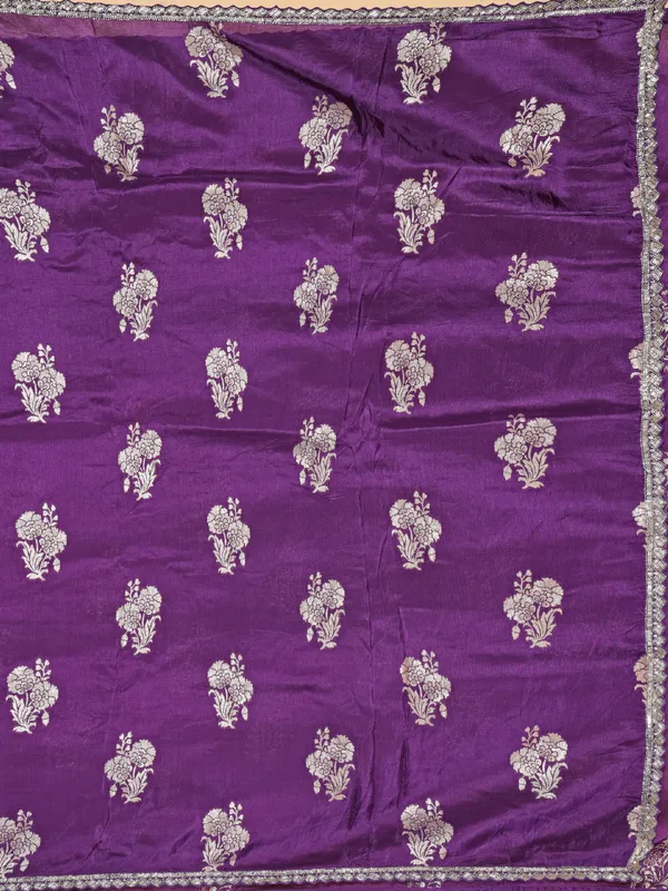 Awesome purple silk saree