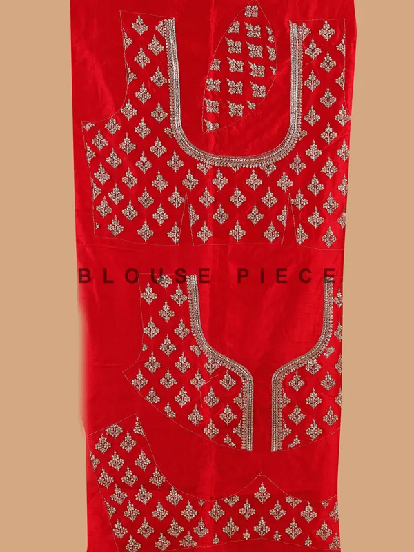 Awesome red raw silk lehenga choli for bridal