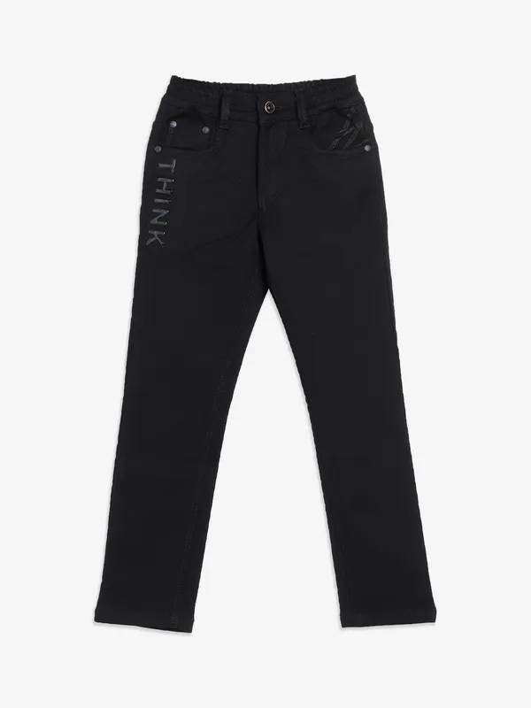 Bad Boys black solid denim jeans
