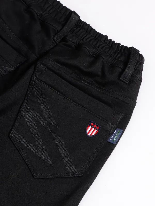 Bad Boys black solid denim jeans